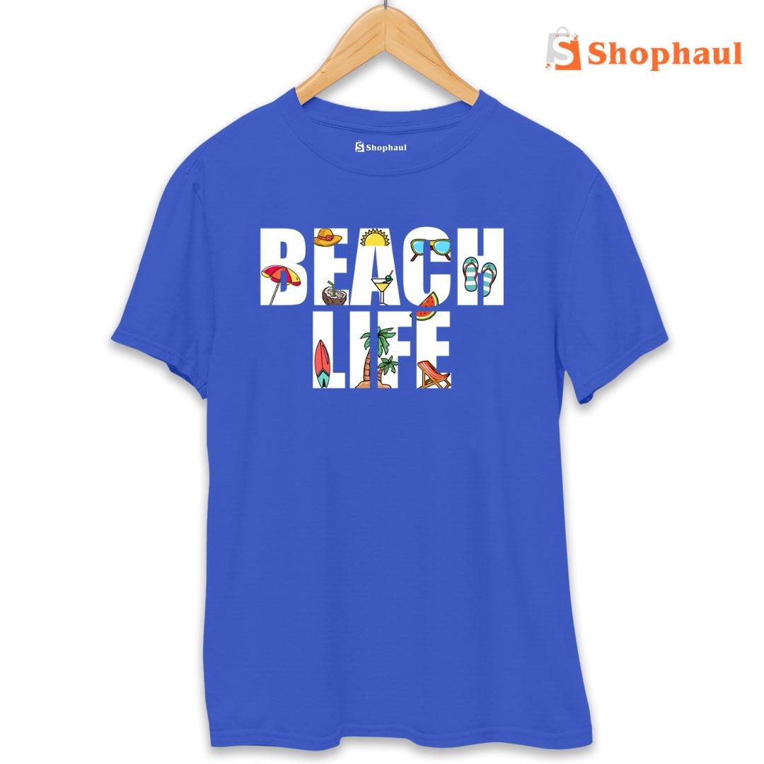 Beach Life T-Shirt  Royal-Blue-XXL