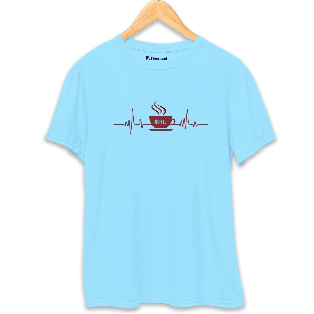 Coffee Heartbeat T-Shirt - The Shophaul Designs