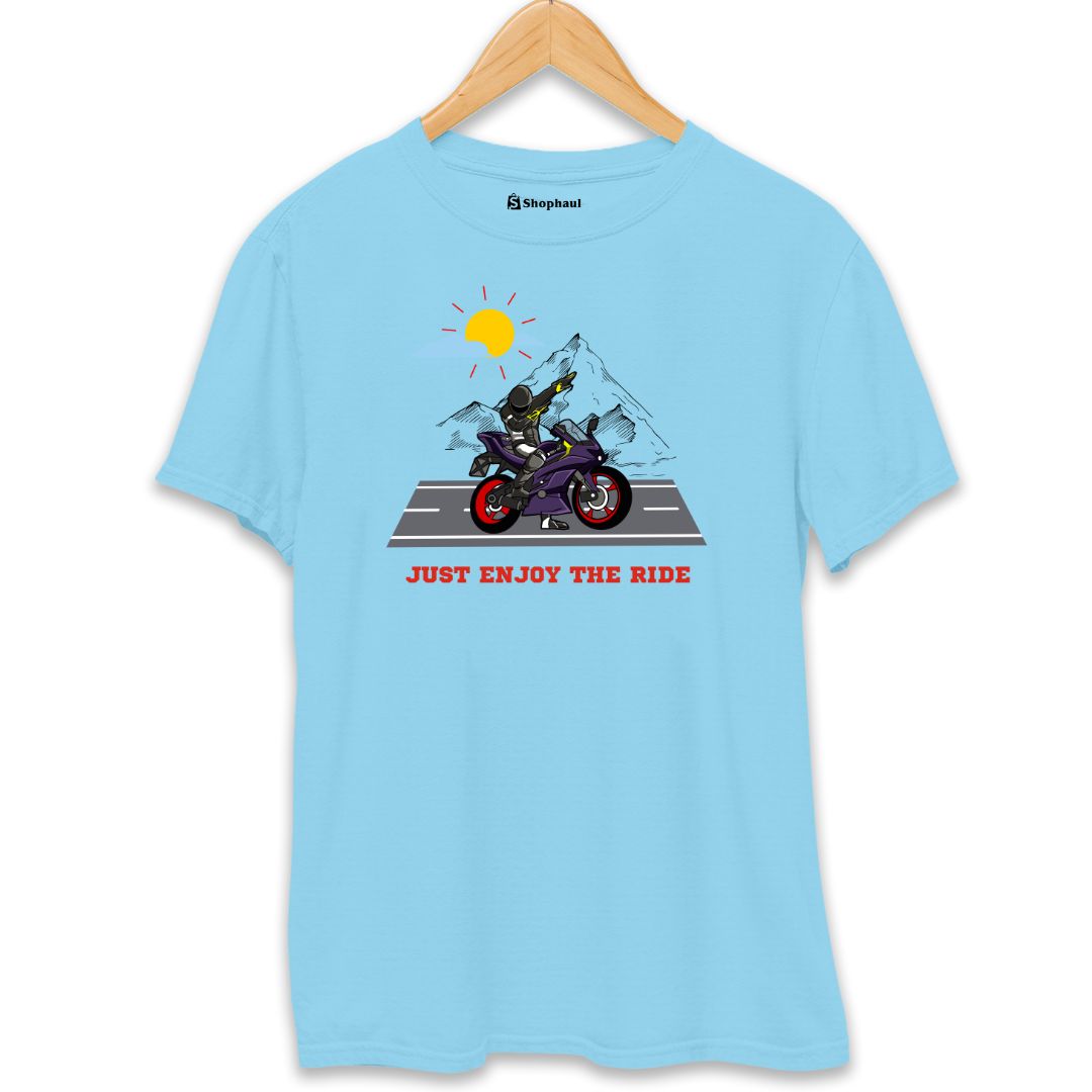 Just Enjoy The Ride T-Shirt  SkyBlue-XXL