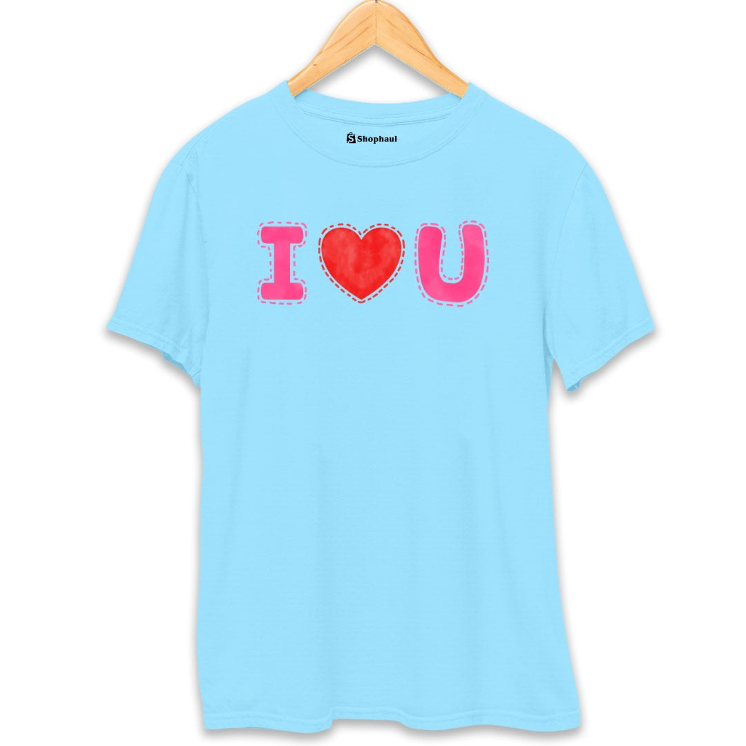 I Love You T-Shirt  SkyBlue-XXL