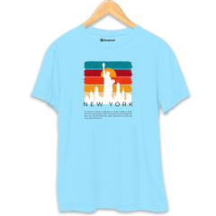 New York Travel T-Shirt  SkyBlue-XXL