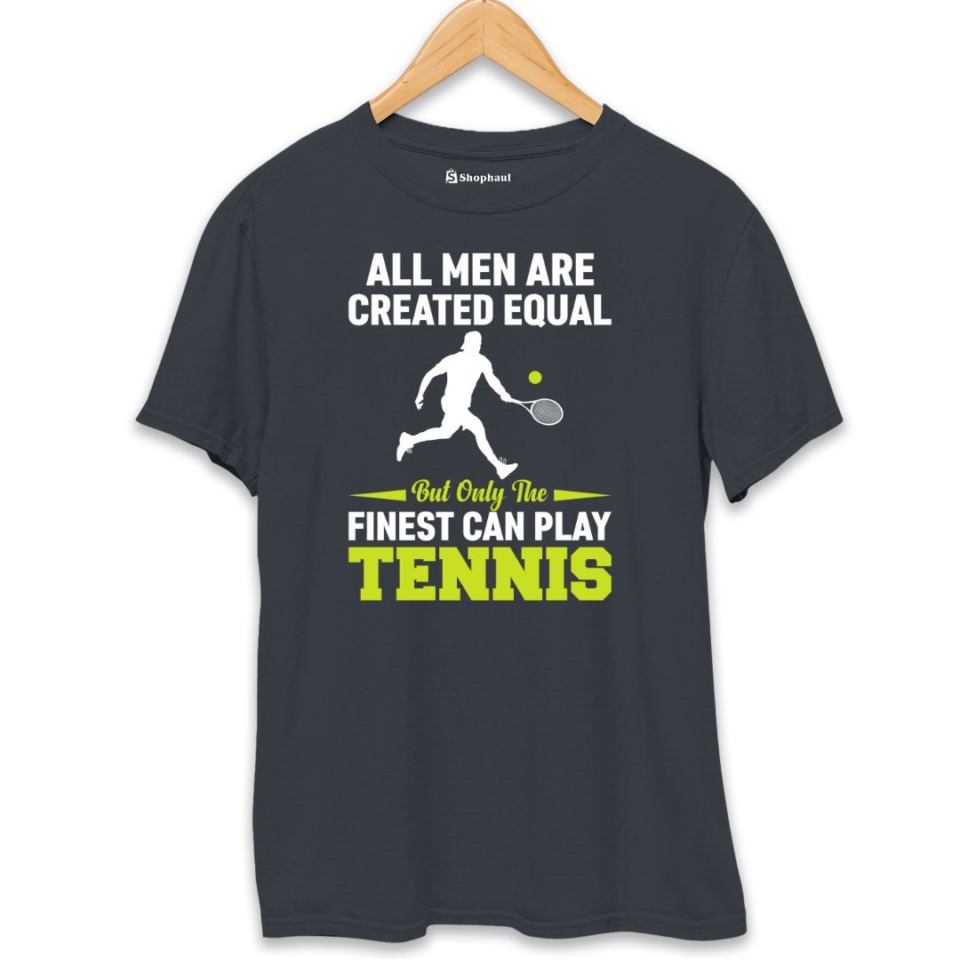 All Men Created Equal Tennis T-Shirt  Steel-Grey-XXL