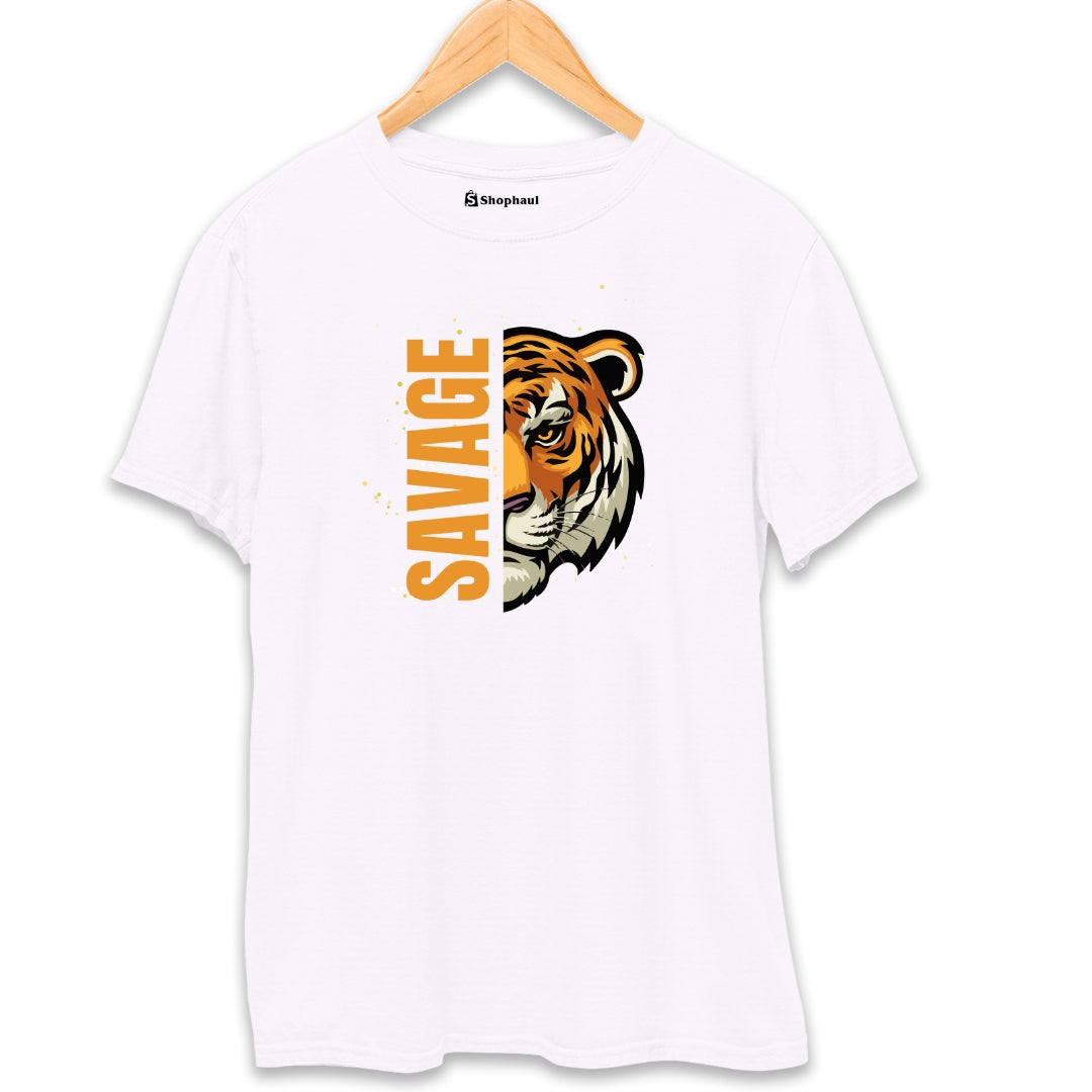 Savage Tiger T-Shirt  White-XXL