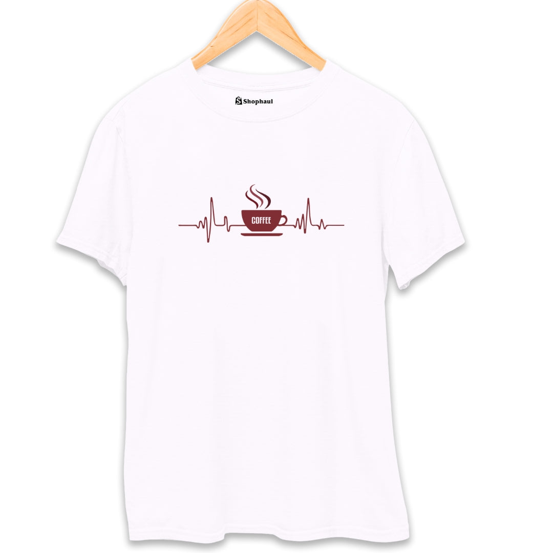 Coffee Heartbeat T-Shirt - The Shophaul Designs