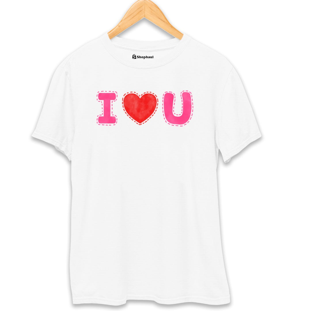 I Love You T-Shirt  White-XXL