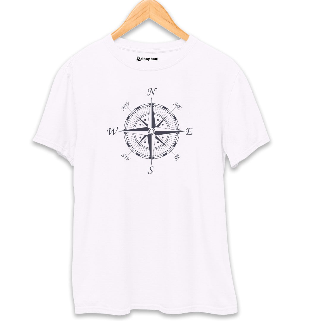 Compass Travel T-Shirt  White-XXL