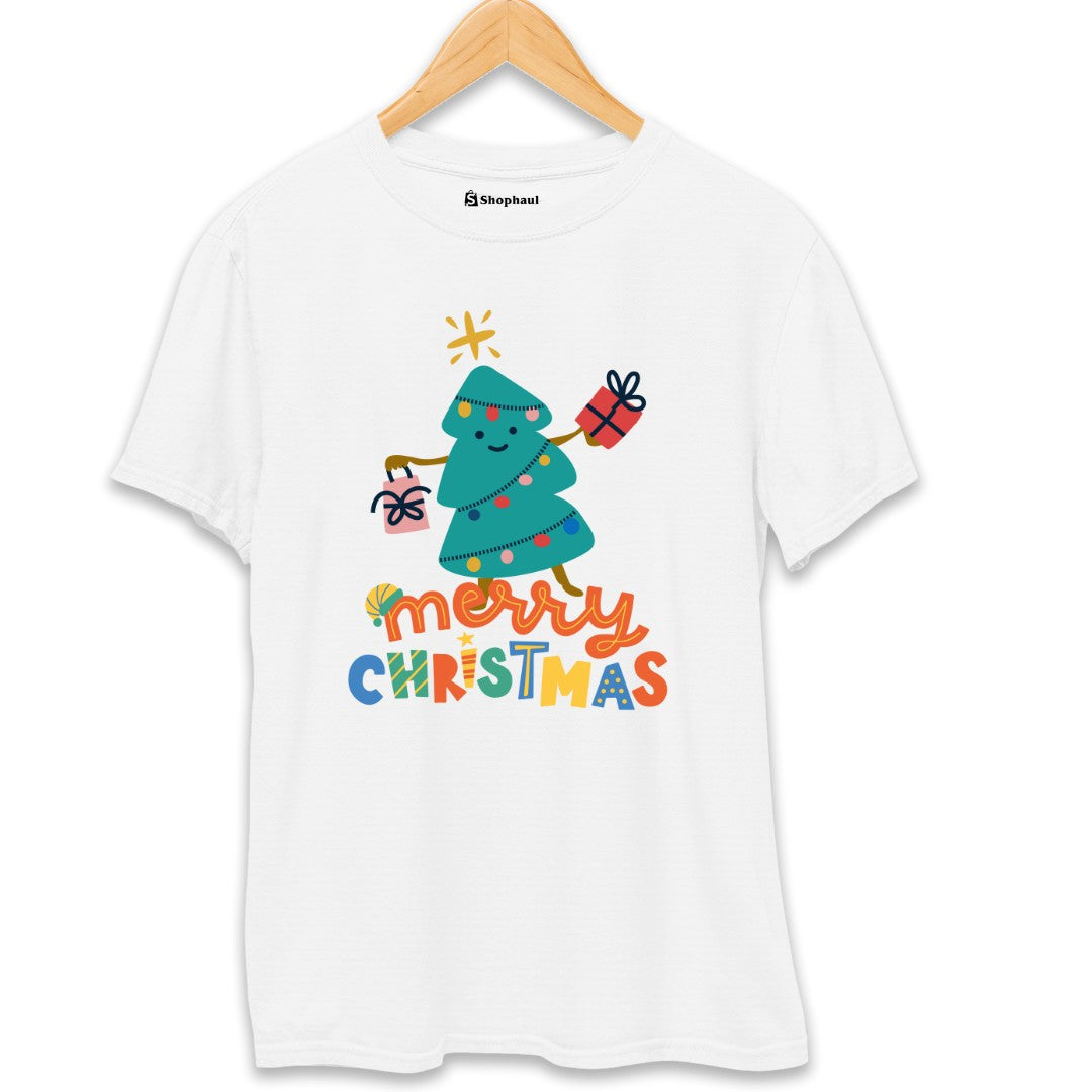 Merry Christmas T-Shirt  White-XXL