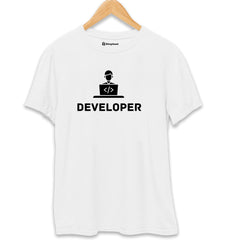 Developer Coding T-Shirt  White-XXL