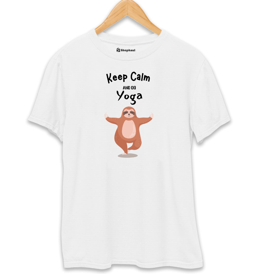 Keep Calm and Do YogaT-Shirt  White-XXL