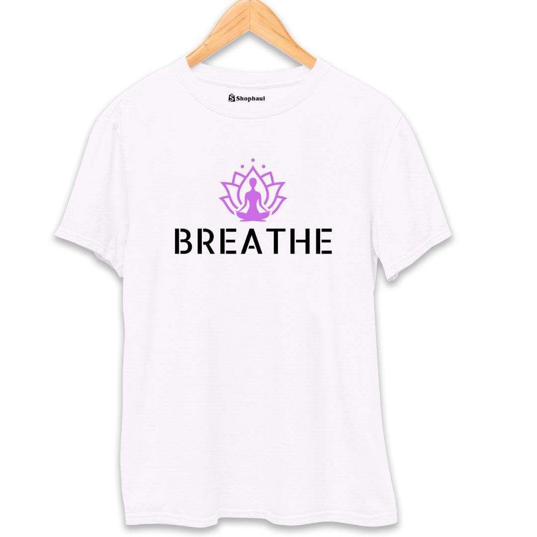 Breathe Yoga T-Shirt  White-XXL