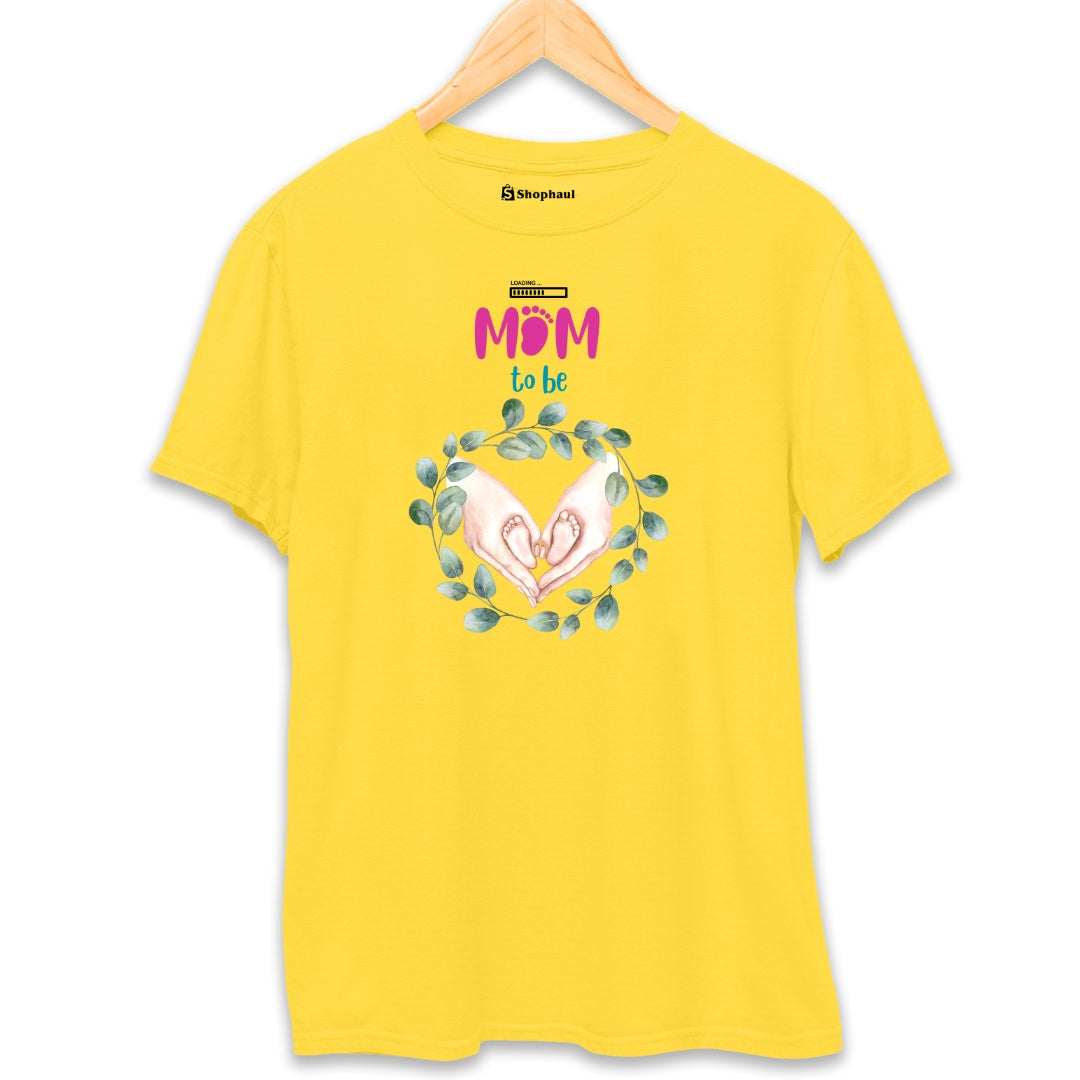 MOM to be T-Shirt  Yellow-XXL