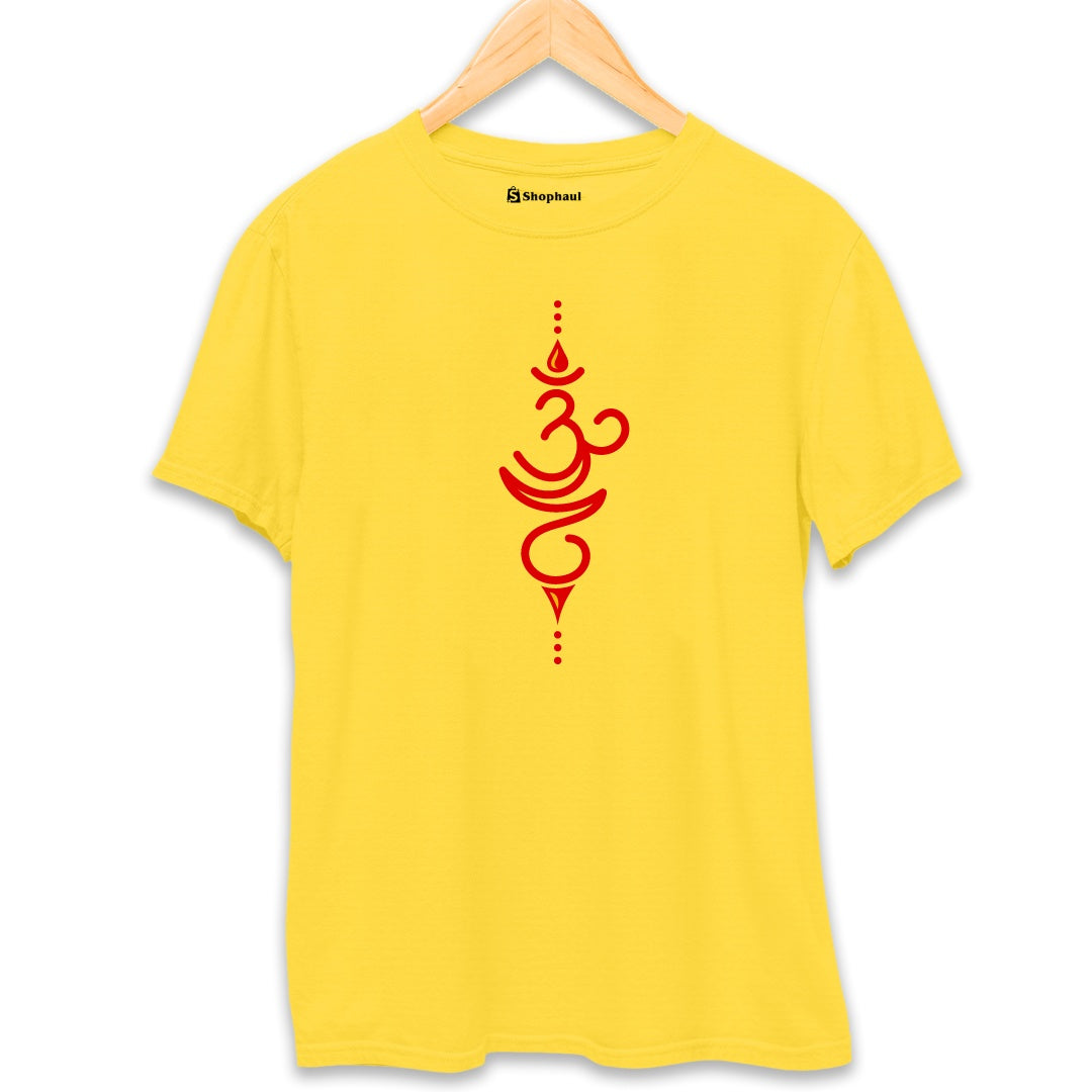 Om Yoga T-Shirt  Yellow-XXL