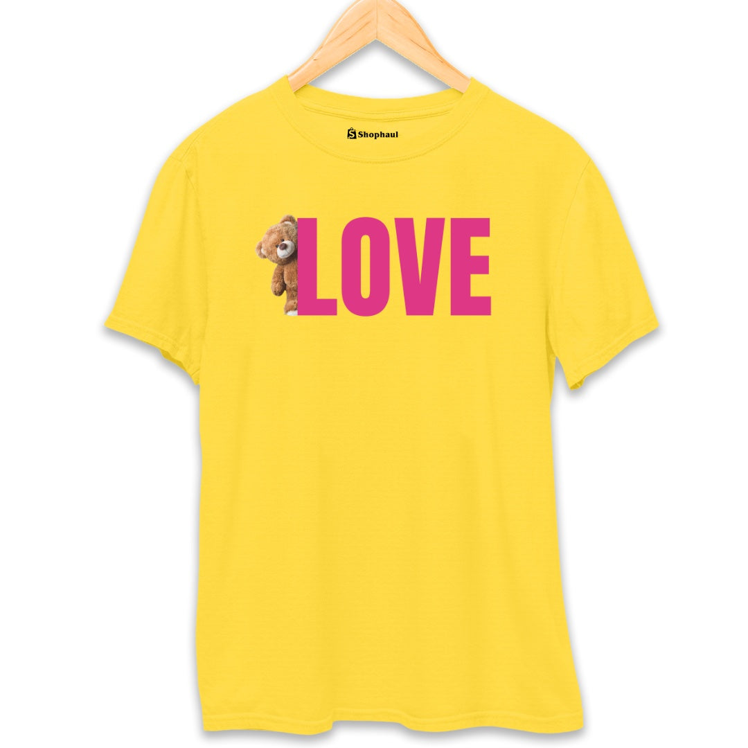 Teddy Love T-Shirt  Yellow-XXL