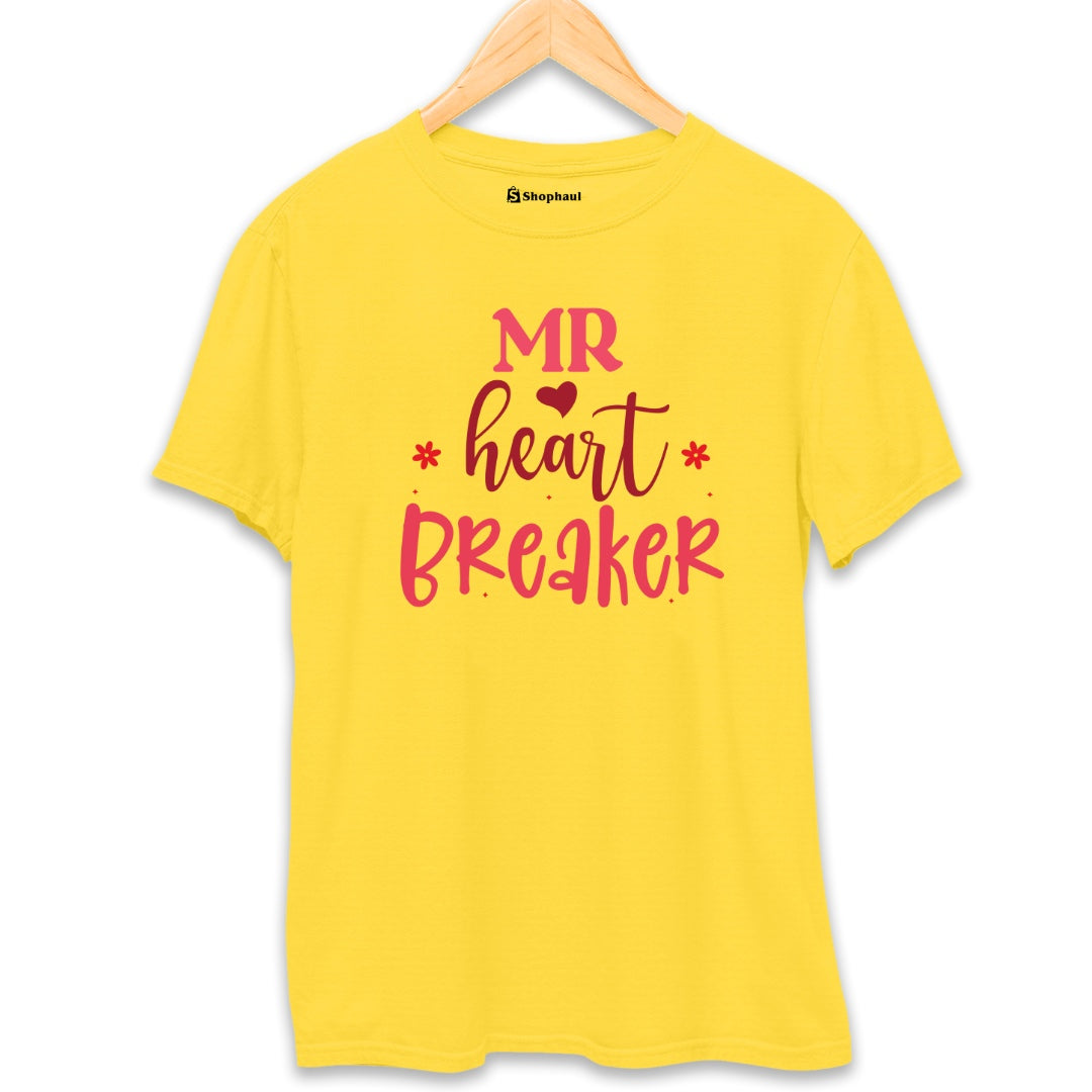 Mr Heart Breaker T-Shirt  Yellow-XXL