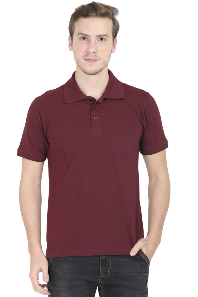 Polo T-Shirt Half Sleeve - Maroon 