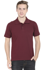 Polo T-Shirt Half Sleeve - Maroon 