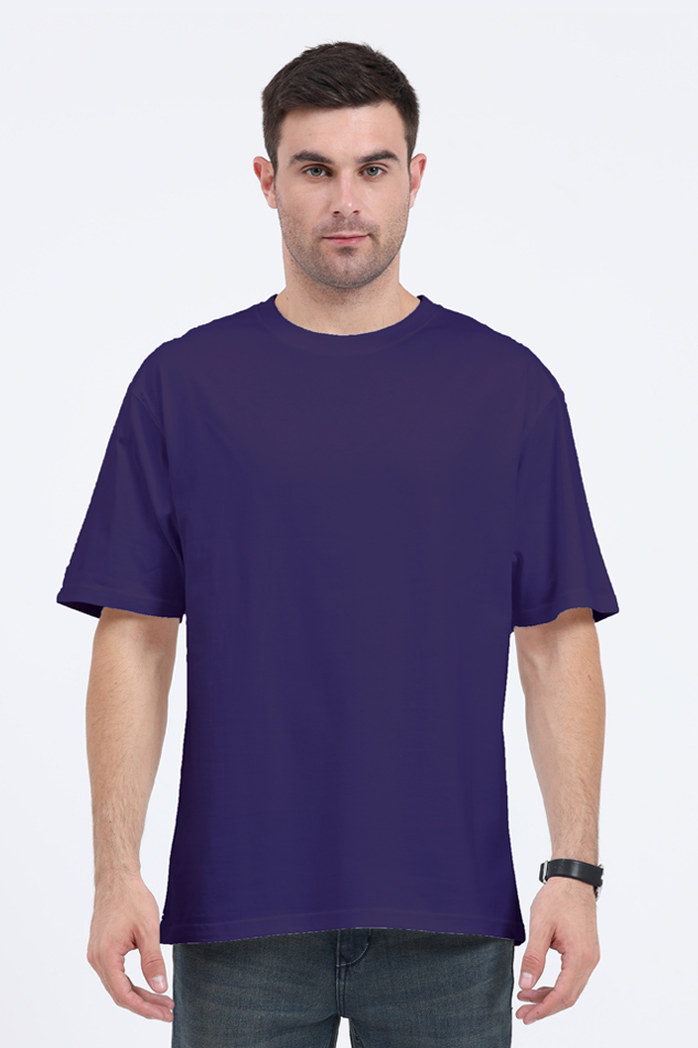 Oversized Classic T-Shirt Plain Purple 