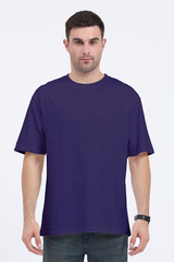 Oversized Classic T-Shirt Plain Purple 