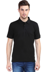 Polo T-Shirt Half Sleeve - Black  XXL