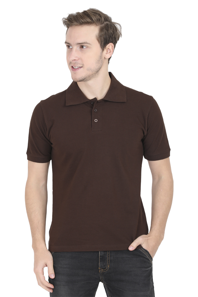 Polo T-Shirt Half Sleeve - Coffee Brown 