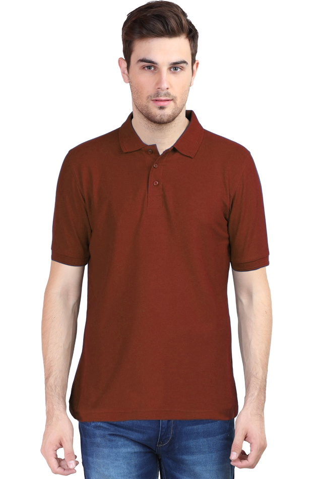 Polo T-Shirt Half Sleeve - Brick Red 