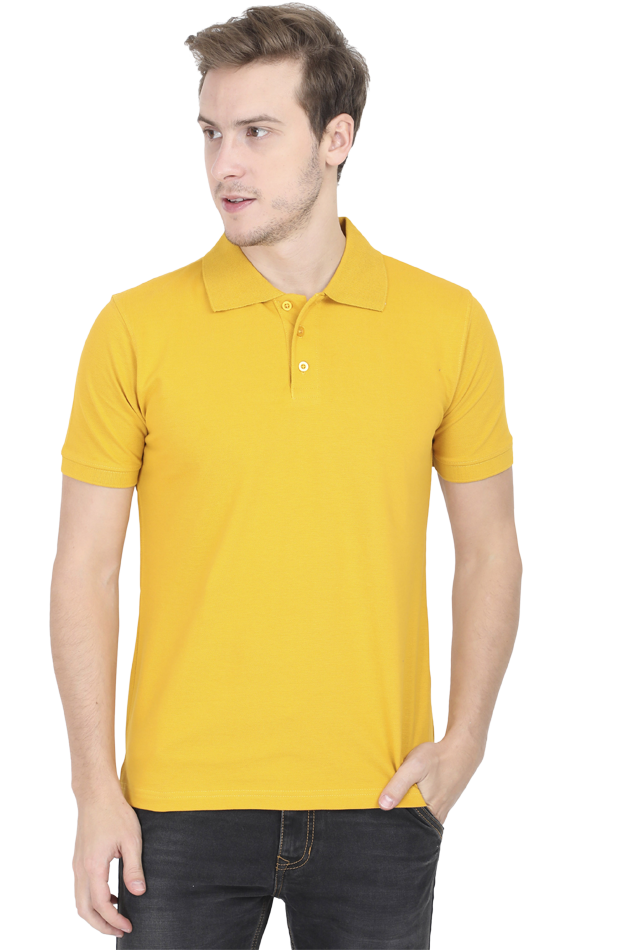 Polo T-Shirt Half Sleeve - Mustard Yellow  XXL