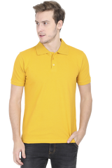 Polo T-Shirt Half Sleeve - Mustard Yellow  XXL