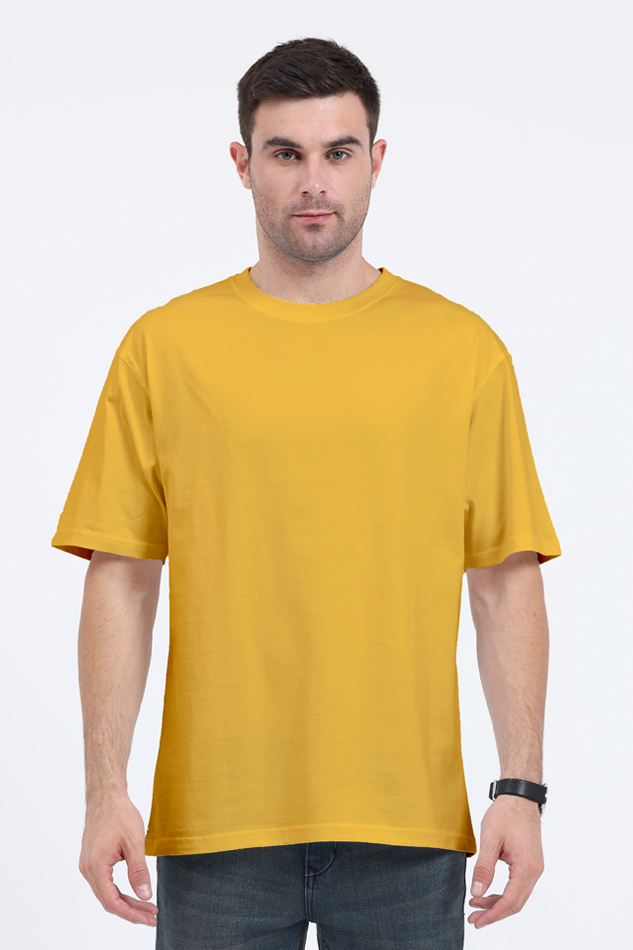 Oversized Classic T-Shirt Plain Yellow 