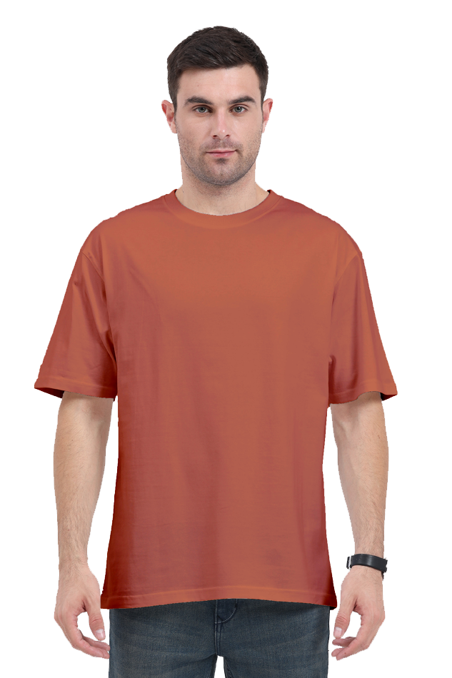 Oversized Classic T-Shirt Plain Coral 